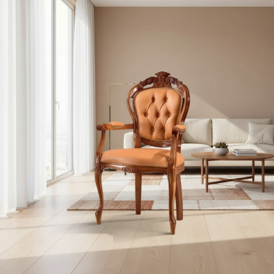 Chair 1-seater dining-room wood luxury Italy furniture design classic new