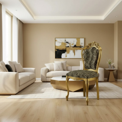 Dining room chair luxury Art Deco chairs design wooden chair Italian furniture