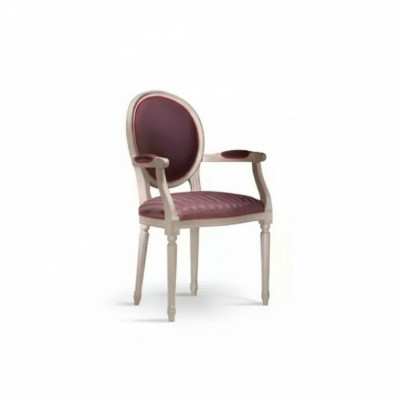 Chair 1-seater wood luxury with armrests dining room Italian design