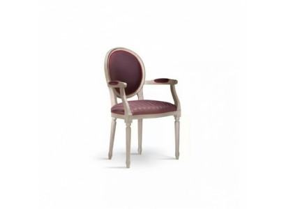 Chair 1-seater wood luxury with armrests dining room Italian design