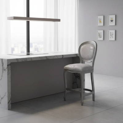 Classic Grey Chair Designer Bar Stool Wooden Chair Luxury New Furniture