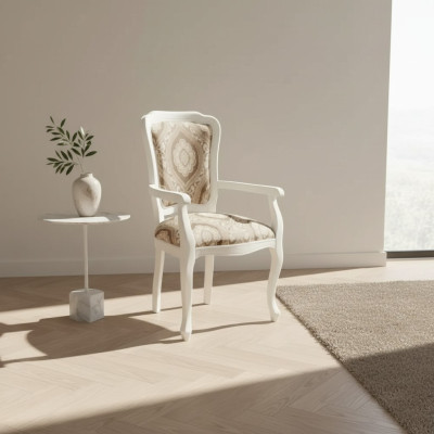 Classic chair dining room chair wood brown armrests wooden chair chairs
