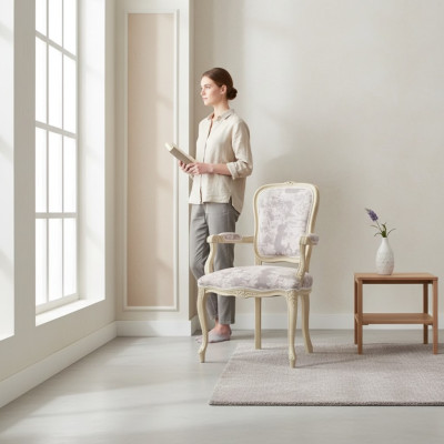 Upholstered chair with armrest luxury chair living room dining room armchair