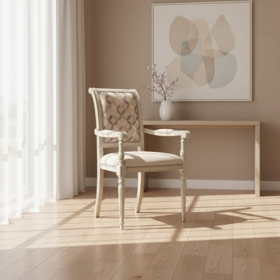 Dining room wooden chairs upholstered with armrests beige chair design armchair