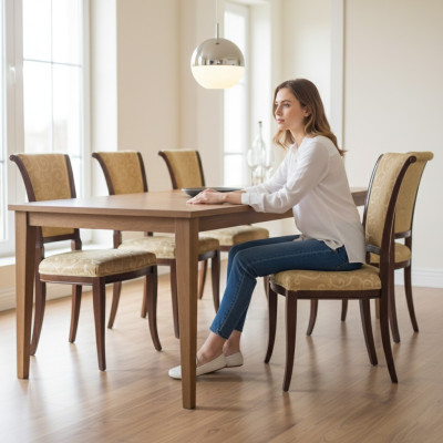 Design Textile Luxury Chair Armless Dining Chair Beige