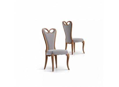 Chair Without Armrest Dining Room Brown Design Textile Luxury Dining Chair