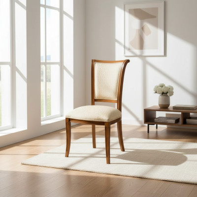 Chair Wood Italian Furniture Dining Room Luxury Design Armchair Solid Wood