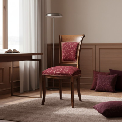 Luxury dining room chair seat dining chairs wood modern red
