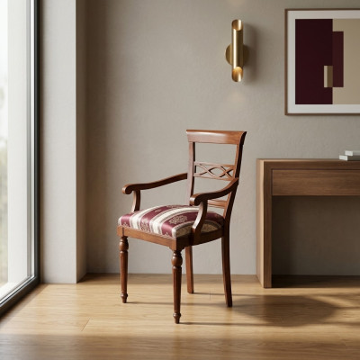 Dining room designer wood modern armchair brown luxury chair armchair brown