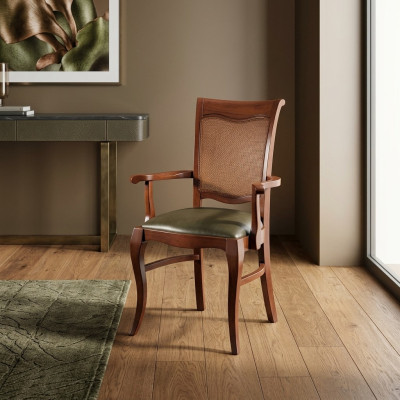 Dining chair luxury wooden armchair wooden chair classic chair designer