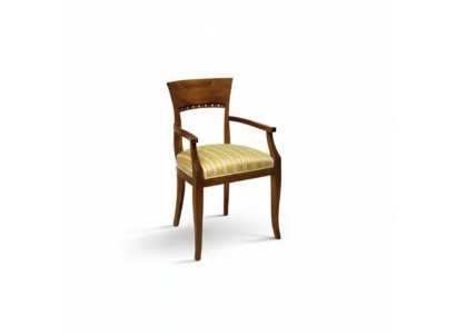 Chair with armrest dining room chair wood classic furniture upholstery fabric