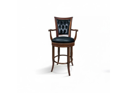 Bar stool chair armchair faux leather classic furniture Chesterfield upholstery