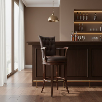 Bar stool chairs chair designer wooden chair dining chair stool brown