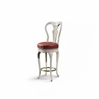 Classic White Chair Designer Bar Stool Wood Chair Luxury Furniture Stool