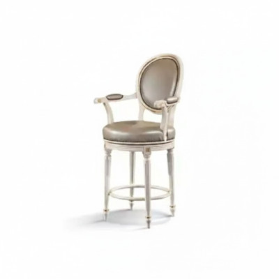 Round stool wooden stool solid wood stool chair bar stool silver new
