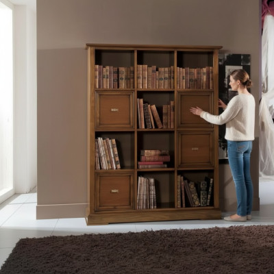 Living room cabinet bookshelf sideboard classic furniture shelves wood