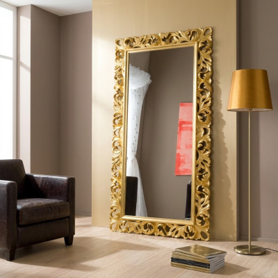 Classic design mirror living room sideboard luxury wood frame new