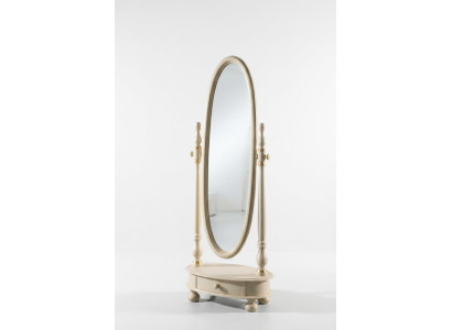 Classic living room large floor mirror beige wood frame design new