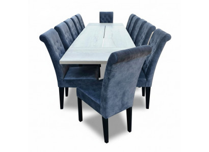 Dining table 12 x chairs dining room set dining group modern chairs table 13-piece.