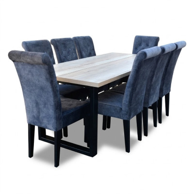 Dining room dining table set with 8 chairs, a 9-piece complete set.