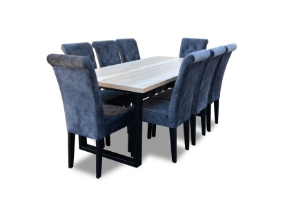 Dining room dining table set with 8 chairs, a 9-piece complete set.