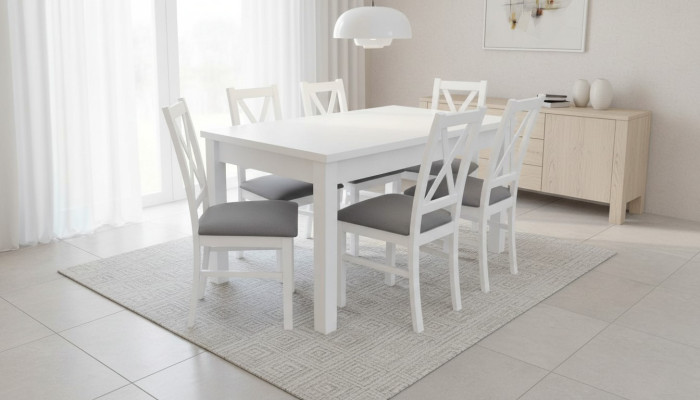 Modern dining room furniture luxurious dining table + 6x chairs table new
