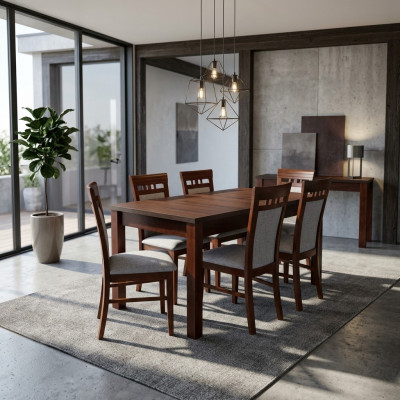 Complete dining room set table with 6 luxury chairs new dining set