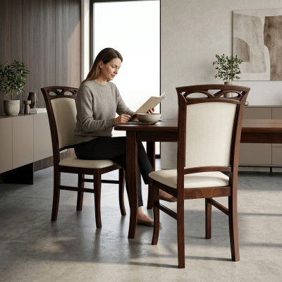 Dining chair luxury classic chairs wood design wooden chair new furniture