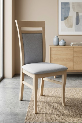 Dining room chair without armrest, classic new designer upholstered furniture.