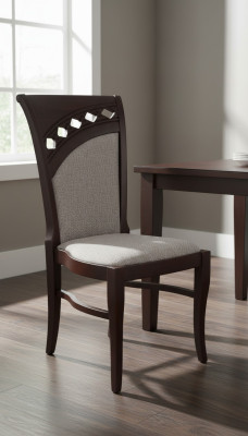 Dining room chair wood luxury soft seat living room furniture upholstered chair