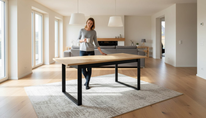 Dining table table dining room living room brown wood design luxury modern new