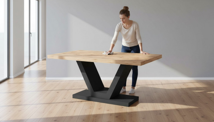 Dining table table luxury dining room living room wood design tables new 160cm