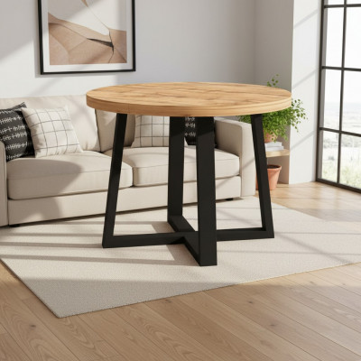 Round dining table wood tables furniture modern style wood table new