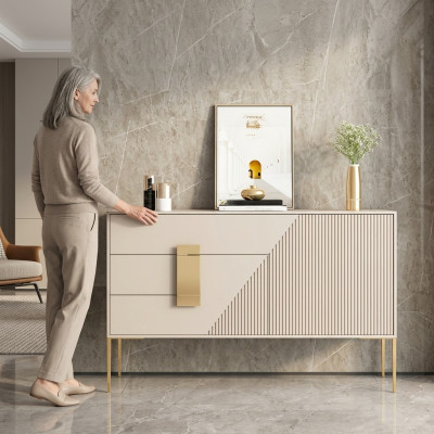 Sideboard Chest Wood Gray Dining Room Design Luxury Modern Furniture New
