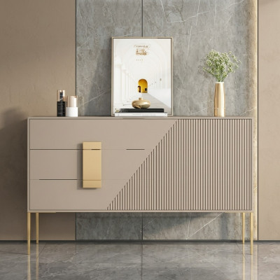 Sideboard Chest Wood Gray Dining Room Design Luxury Modern Furniture New