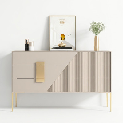 Sideboard Chest Wood Gray Dining Room Design Luxury Modern Furniture New