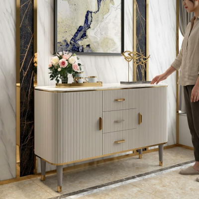 Designer furniture luxury sideboards living room modern gray wood new