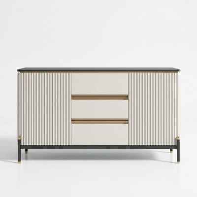 White Dresser Sideboard Wooden Cabinet Furniture Interior Buffet Luxury New