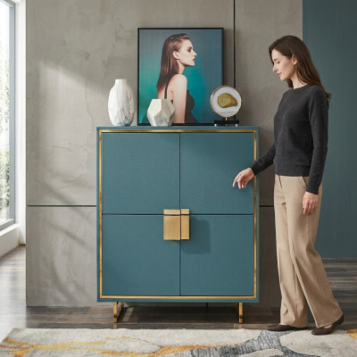 Modern sideboard blue living room dresser luxury shelves furniture new
