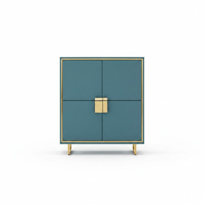 Modern sideboard blue living room dresser luxury shelves furniture new