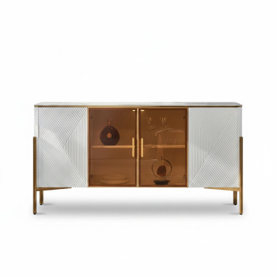 Dresser Shelves Design Living Room Furniture Wood New Sideboard Cabinet