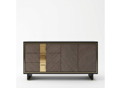 Sideboard dresser cabinet wood modern design gray luxury living room