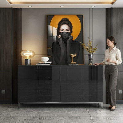 Sideboard luxury cabinet shelf wood sideboard living room modern designer