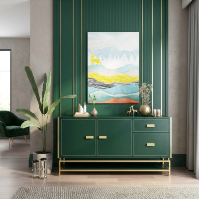 Dresser Design Sideboard Cabinet Wood Modern Living Room New