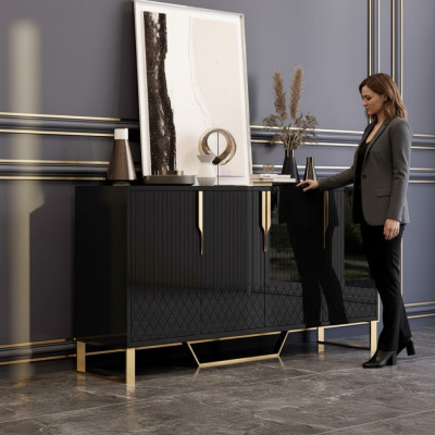 Sideboard Wood Living Room Sideboard Furniture Dresser Cabinet Modern New