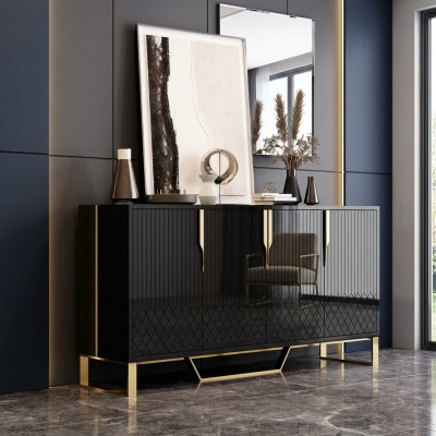 Sideboard Wood Living Room Sideboard Furniture Dresser Cabinet Modern New