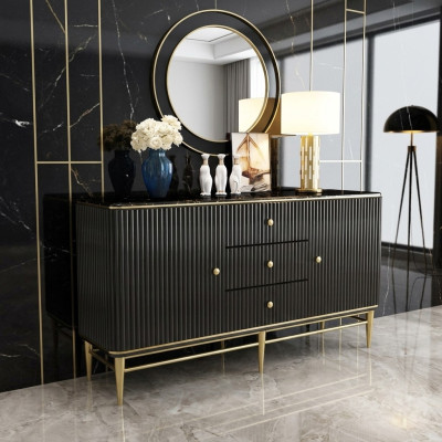 Furniture Living Room Dressers Sideboard Luxury Wood Cabinet Designer New