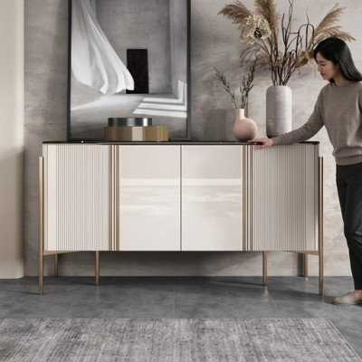 Dresser Wood Designer Cabinet Shelf Modern Sideboard Dresser Cabinet