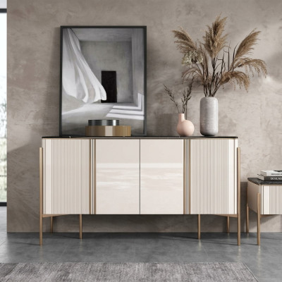 Dresser Wood Designer Cabinet Shelf Modern Sideboard Dresser Cabinet