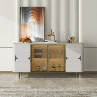 Dresser Wood Cabinets Sideboard White Furniture Sideboard Cupboard Modern New